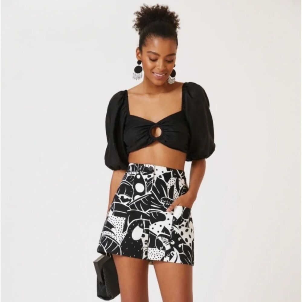NWOT Farm Rio x Anthropologie Canvas Pattern Shorts - sz small
